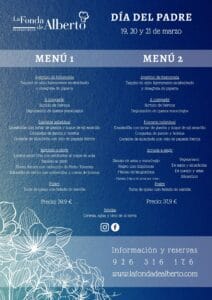 Menú día del padre