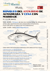 Ronqueo del Atún rojo de Almadraba y Cena con Maridaje