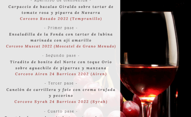 Cena Maridaje Corcovo