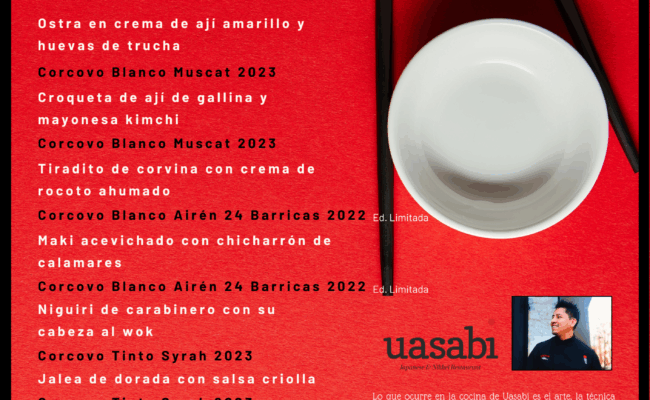 Cena Menú Degustación de cocina NIKKEI con Abel Mora