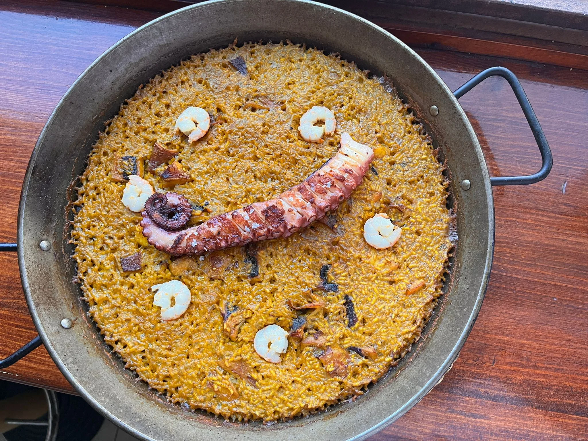 Arroz de pulpo y gambas - Restaurante La Fonda de Alberto